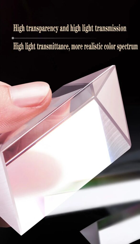 TYCIONG Cube à Prisme Optique, Superbe Effet Kaléidoscope pour Les Expériences Scientifiques, Verre Optique K9 (7 * 7 * 7mm